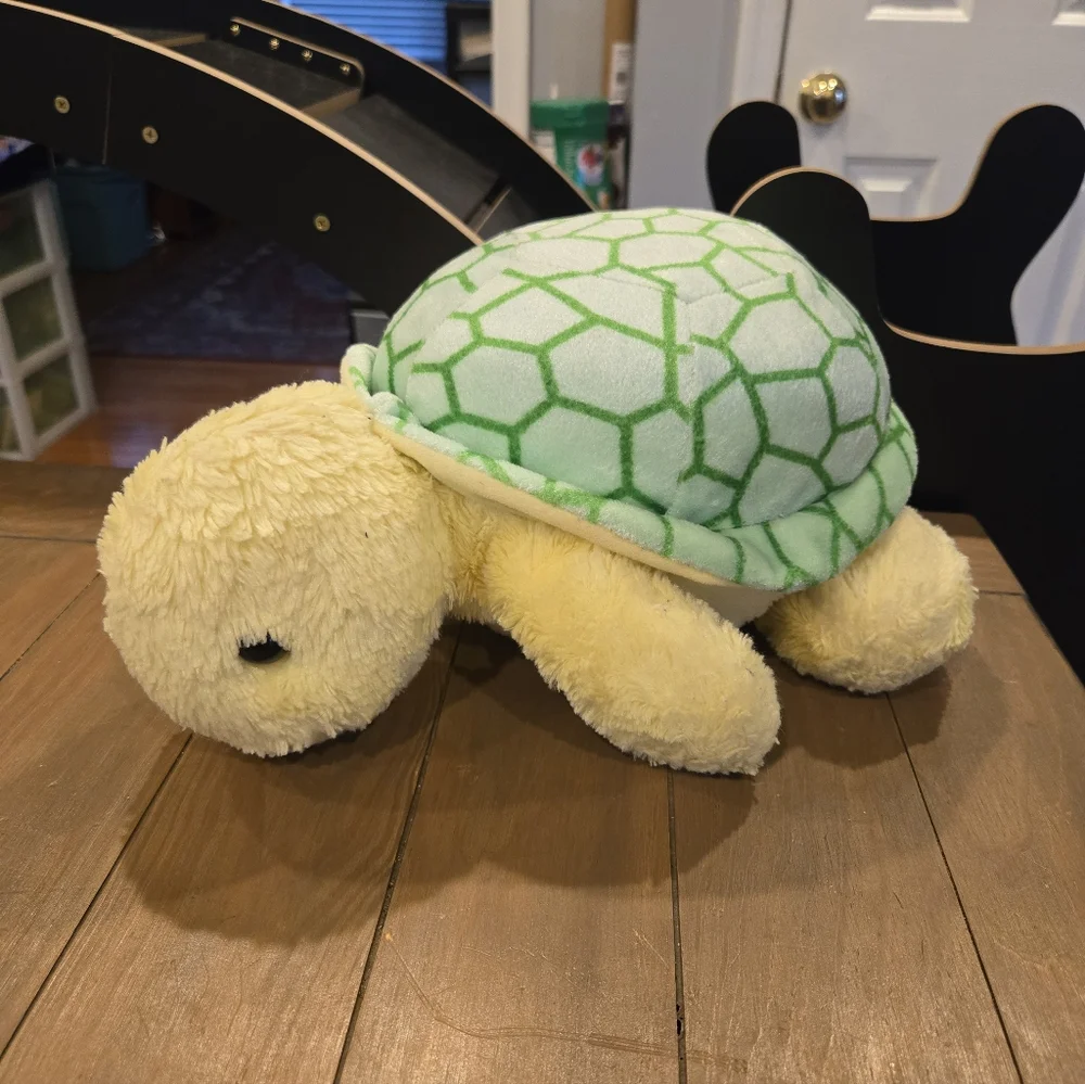 Plush Aurora Turtle Toy with Green Shell